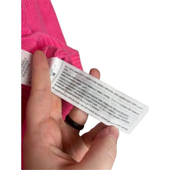 Hollister Women's Pink Check Cropped Pullover Sweater Size S - Picture 3 of 4